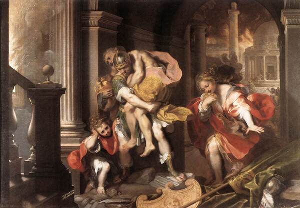 Fuga di Enea da Troia, Federico Barocci (1598)