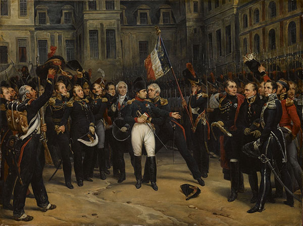 Addio di Napoleone alla Guardia imperiale nel cortile du Cheval-Blanc del castello di Fontainebleau, Antoine Alphonse Montfort 
