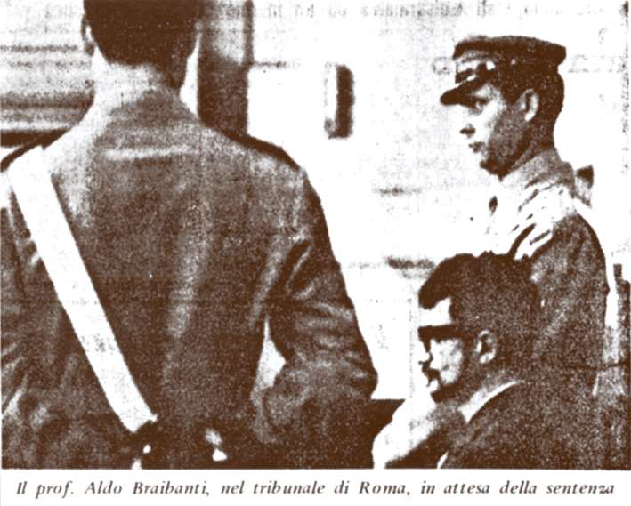 Aldo Braibanti in attesa della sentenza