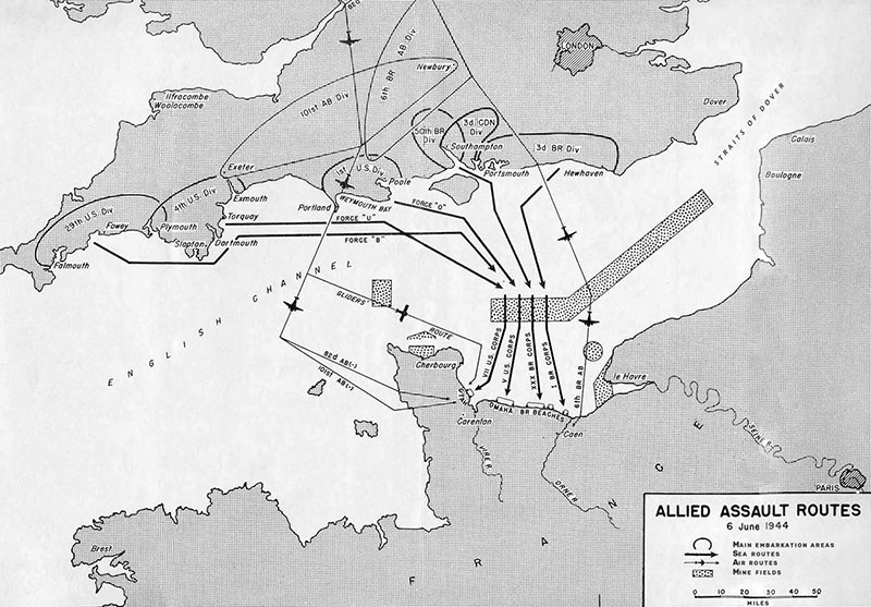 Piano dello sbarco in Normandia (Wikipedia/Public Domain)