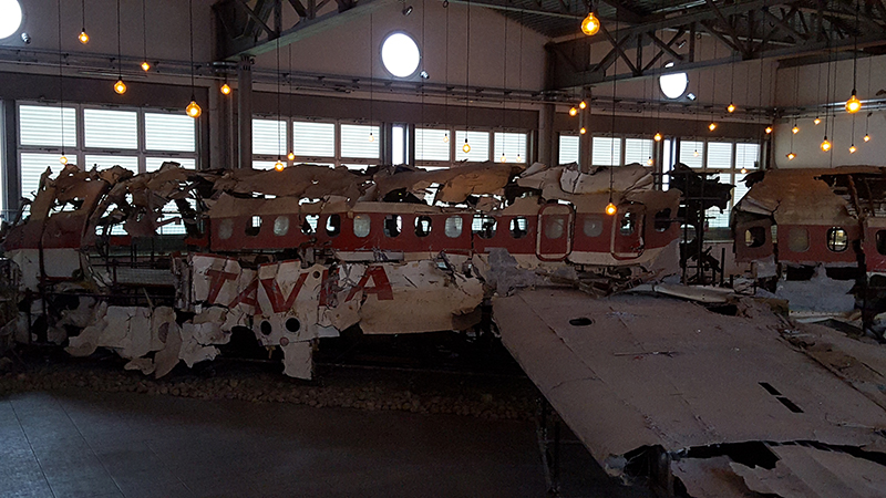 Il DC9 dell'Itavia nel Museo della Memoria di Ustica (foto: Maurizio Carvigno)