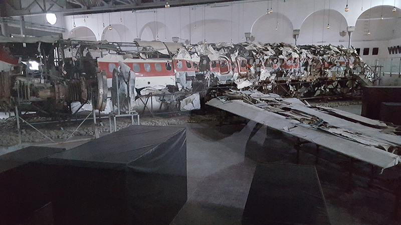 Il DC9 dell'Itavia nel Museo della Memoria di Ustica (foto: Maurizio Carvigno)