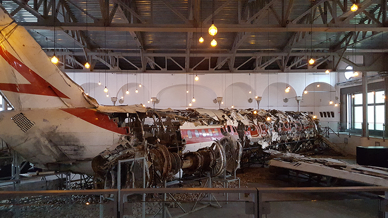 Il DC9 dell'Itavia nel Museo della Memoria di Ustica (foto: Maurizio Carvigno)